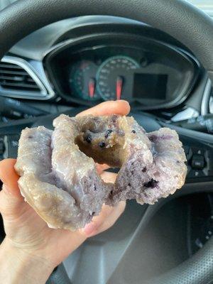 Blueberry cake donut