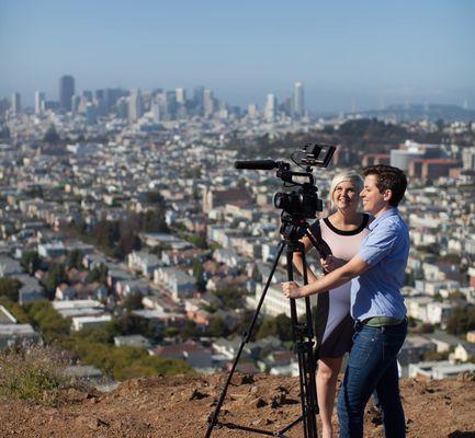 Founders Haley and Simone shooting on Bernal Hill