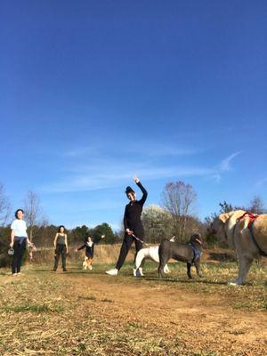 Mom, 3 daughters & 4 dogs - Quarantine Break! All enjoyed a sunny, serene walk, while practicing social distancing.