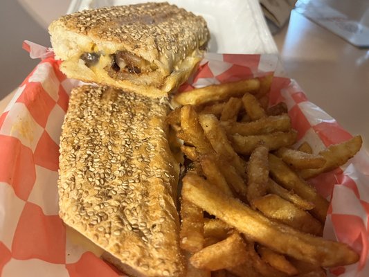 Time square panini and fries