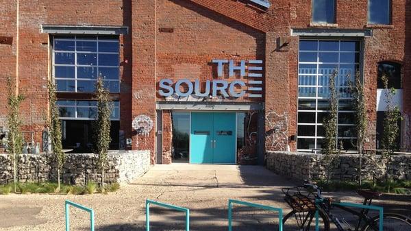 The Source sign we produced and installed. We also did all the interior way-finding for The Source