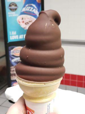 Chocolate dipped chocolate cone :)