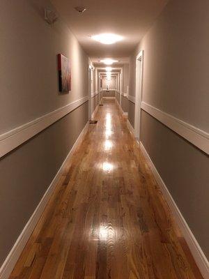 Brightly lit hallways