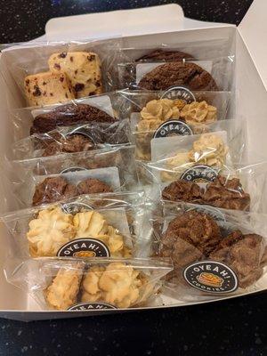 Custom box of assorted cookies.