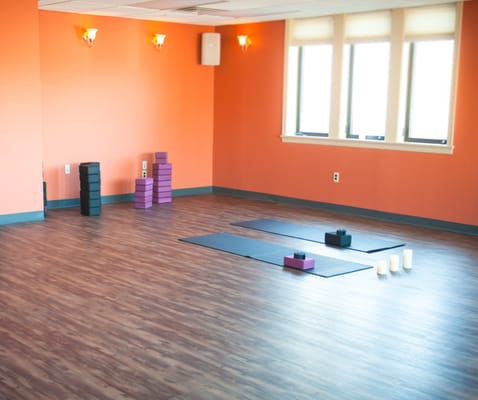 Our Sunny, open yoga room