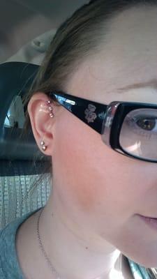 Just got my triple forward helix! The place was very clean and welcoming. I definitely recommend!