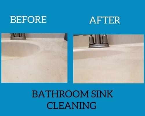 Bathroom sink cleaning