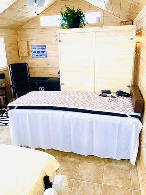 Bioacoustic Mat and sauna