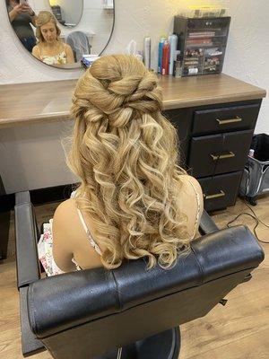 Bridal half up do