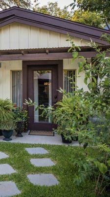 Side entrance to private Studio type Bungalow