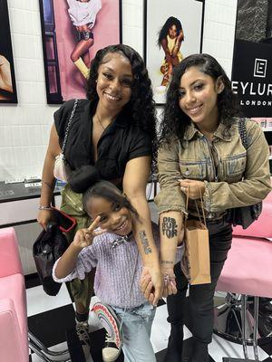 Attendees at the Girls United Summit hosted by Essence Magazine show off their GU and Era of Disruptor tattoos. 11/11/23