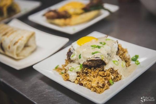 Loco Bacon Moco!  Our most popular dish!