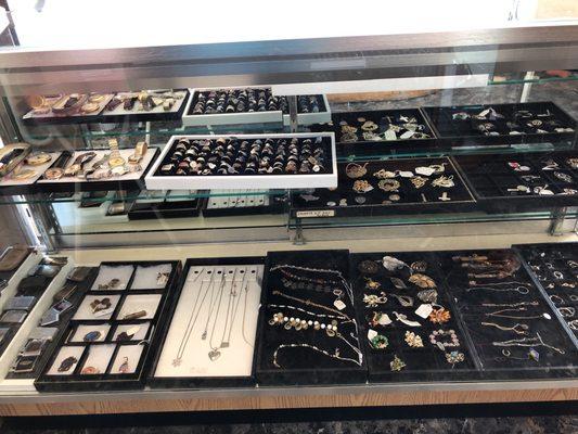 Vintage and antique costume jewelry selection