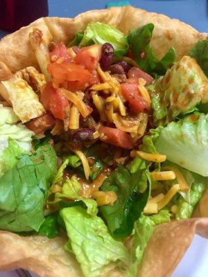 Taco salad with no chili. Will not go back or recommend to anyone.