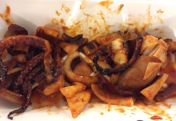 Spicy BBQ squid ($10)