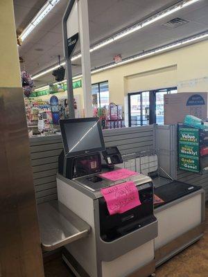 Self check out at dollar tree!