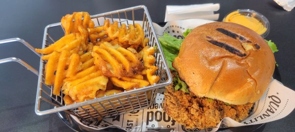 Chicken Sandwich & Waffle Fries