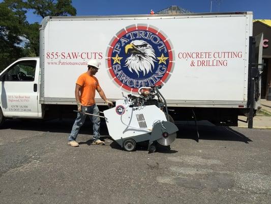 14"-36" super clean burning slab saw for inside and outside use. We're constantly upgrading our equipment with the customer in mind.