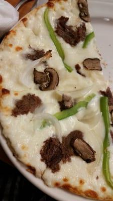 Philly cheesesteak pizza