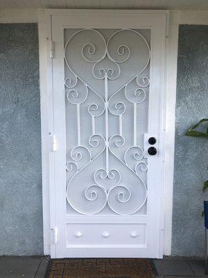 Custom iron security door