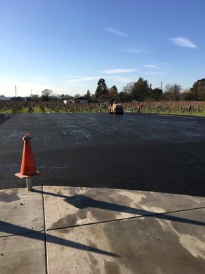 New asphalt installation