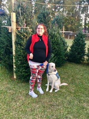 Tiffany and Newport selected  a beautiful Christmas tree with help from the gentlemen of St. Paul's Episcopal Church.