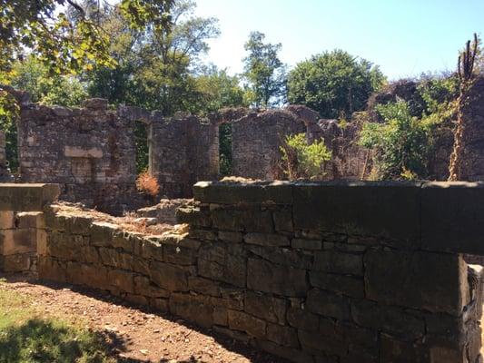 Side shot of the ruins. 1830