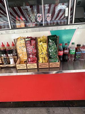 Hot sauce station