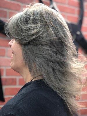 Platinados. Silver Hair Color.