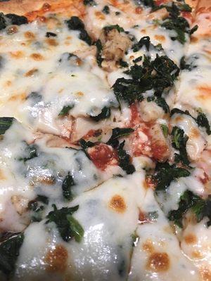 Chicken Spinach Pizza