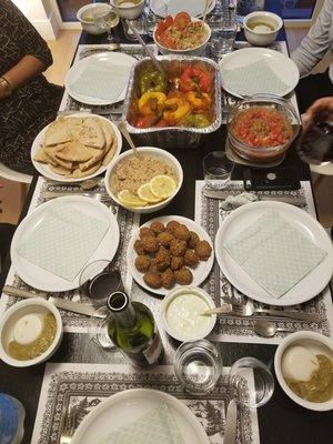 Private dinner catering in Nolita
 Ta3miya: Falafel (VEGAN)
 Ma3shi: Stuffed peppers with rice (VEGAN)
 Asida: Fufu with Okra stew (VEGAN)