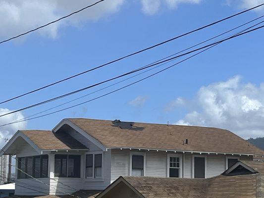 Shingles blew away