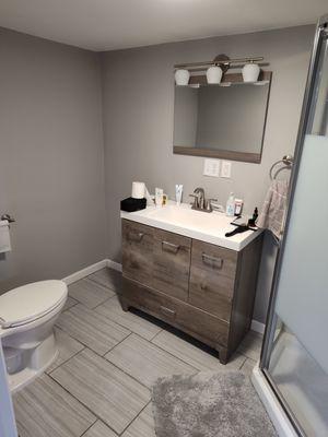 Basement bathroom