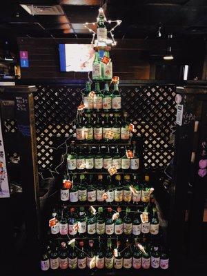 Soju Christmas tree.