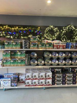 We have an extensive inventory of Christmas lights and a service that will put them up when the season comes around.