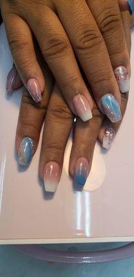 Acrylic nails ombré by Tina