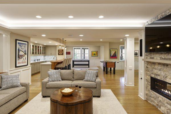 This award-winning basement renovation is a favorite family hang-out