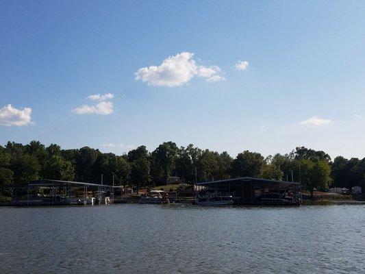 View of the marina from one of their pontoon boats.