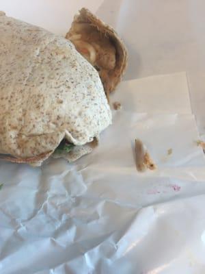 That is a large tooth looking bone that I found in my Bahn Mi wrap.