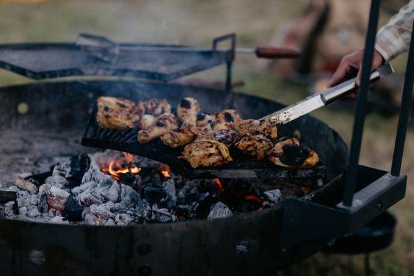 Lightning the grill, tending the coals, and preparing excellent cuisine is at the heart of what we do.