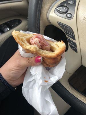 Alleged  ham, egg, cheese Croissant