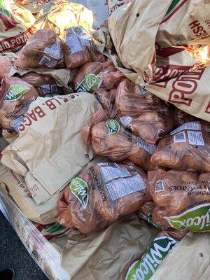 Bags and bags of potatoes