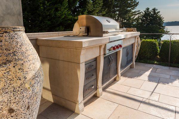 Stone Outdoor Kitchen - Lambert Stoneworks