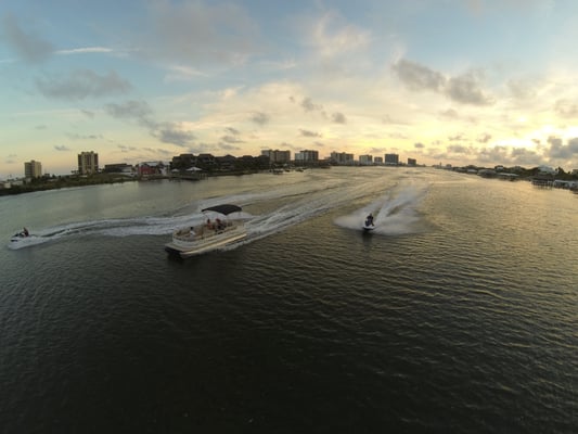 We have 2013 Bentley pontoon boats and 2013 Yamaha Wave Runners ready for you to rent!