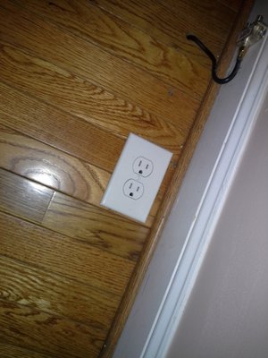 Improper floor receptacle