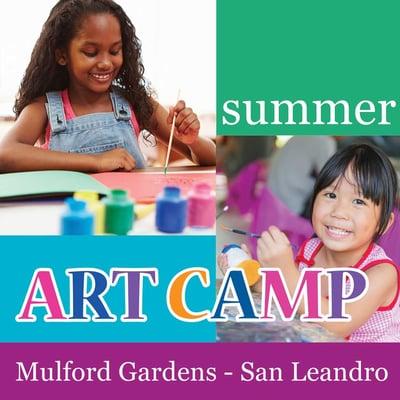 Mulford Gardens ART Camp, Fun Themed Weeks all summer long. For children 6-11 years at the beautiful Mulford Gardens Park, San Leandro