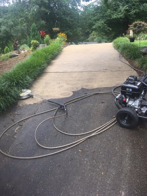 A driveway that cleaned, the concrete looked amazing afterwards.