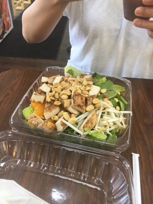 Very good Chicken Thai Salad w/mandarin oranges & Roasted Peanuts!