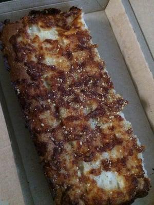 My overcooked cheese sticks from Pizza Hut.