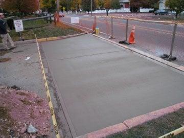 New sidewalk.